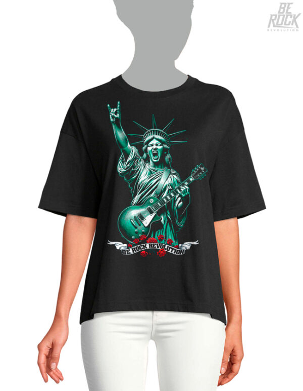 Be Rock Revolution Camiseta Tshirt Oversize Rock n Liberty Woman