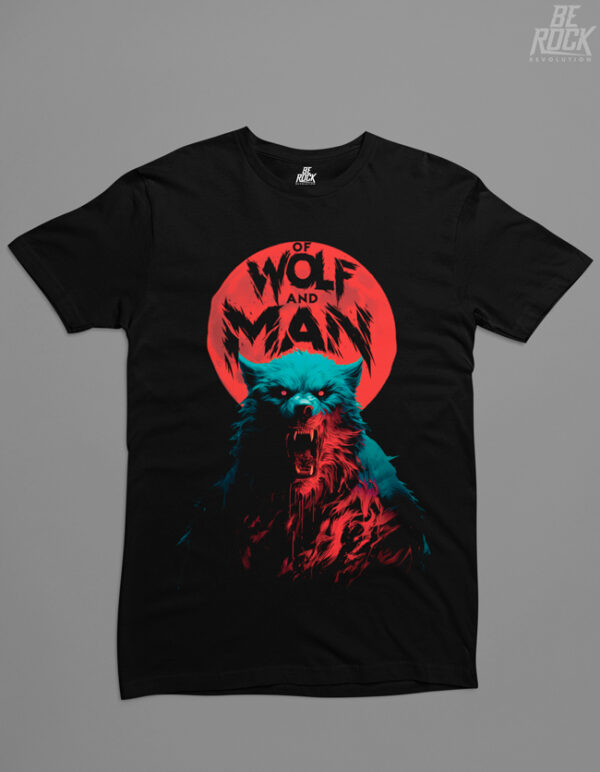 Be Rock Camiseta Of Wolf and Man