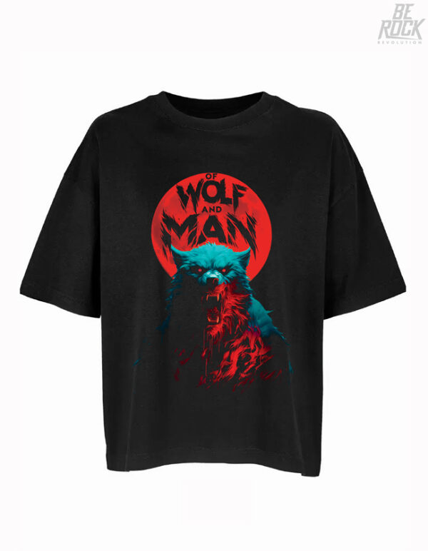 Be Rock Revolution Camiseta Oversize Of Wolf and Man