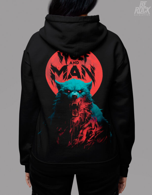 Be Rock Hoodie Of Wolf and Man