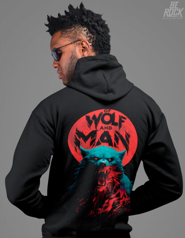 Be Rock Hoodie Of Wolf and Man