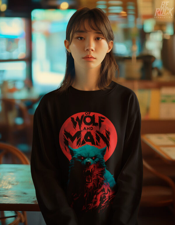 Be Rock Sudadera Of Wolf and Man