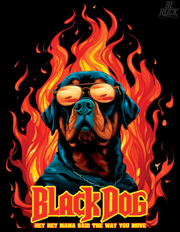 Be Rock Black Dog Zeppelin desing